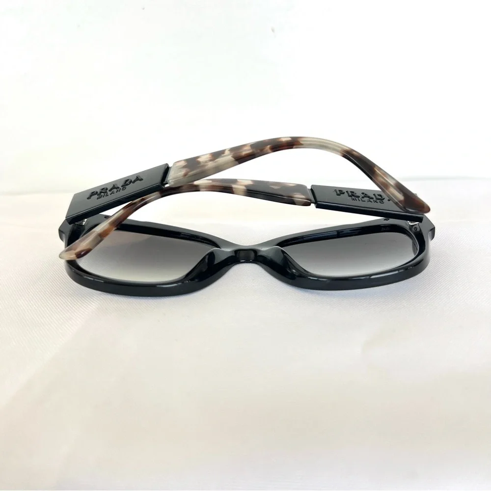PRADA PR 02WS 01MOA7 54 Gray Lens Black Tortoise Frame Cat Eye Gradient Sunglass